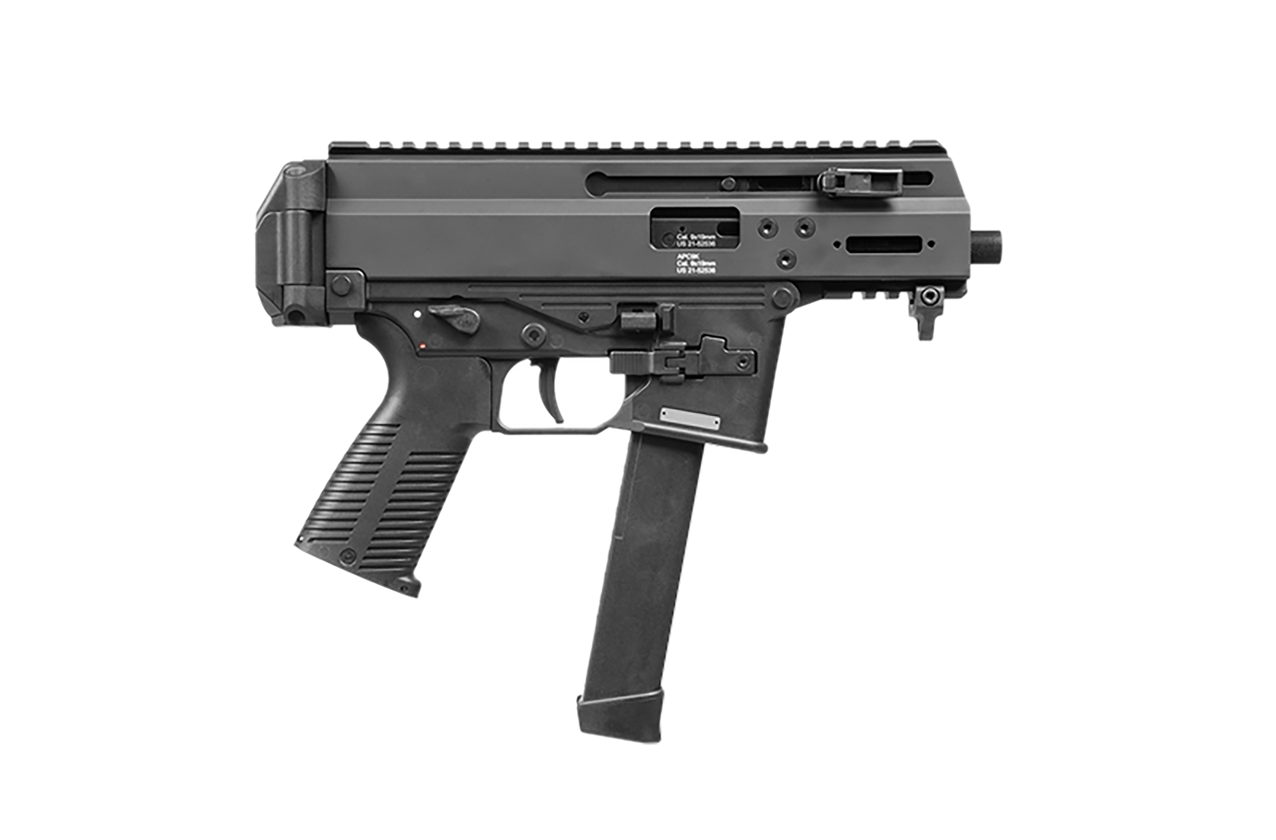 B&T Firearms BT-36045-G APC 9K Pro 9mm Luger 30+1 4.30" Black Threaded Barrel, Black Aluminum/Polymer Frame, Picatinny Rail, Black Polymer Grip, M-LOK Slots, Ambidextrous, Glock Mag Compatible