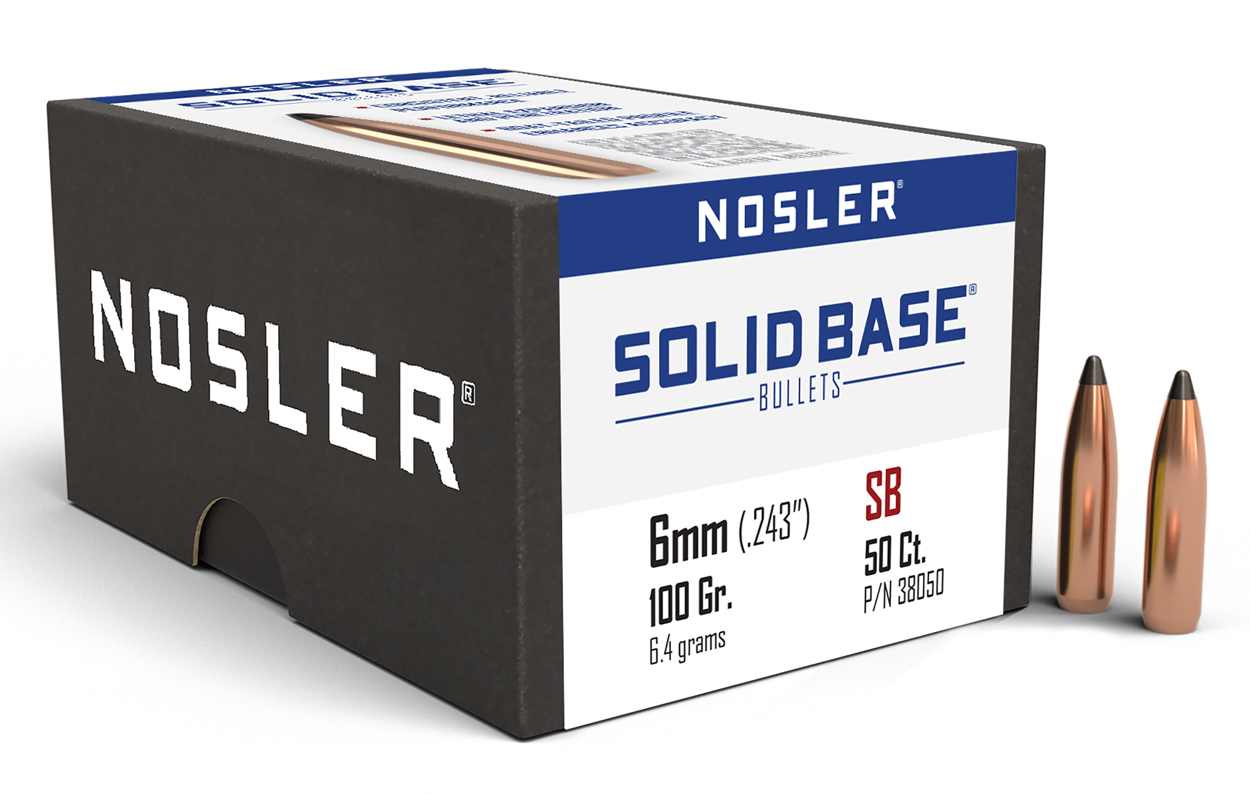 Nosler 38050 Solid Base  6mm 100gr Soft Point 50CT