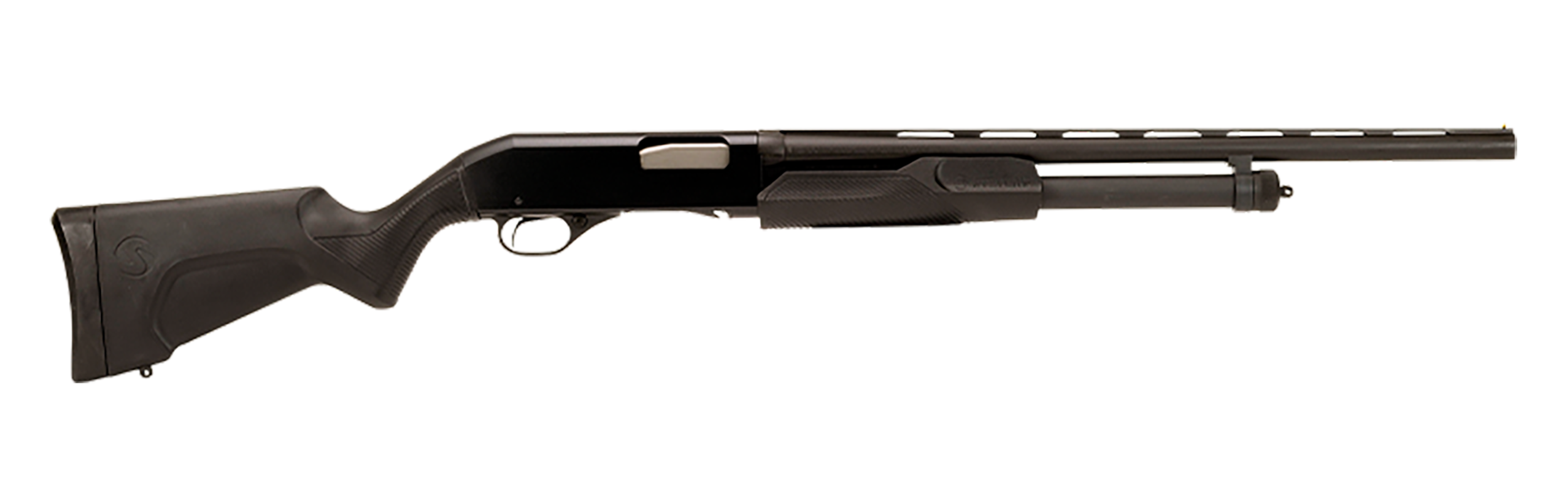 Stevens 22437 320 Field Compact 20 Gauge Pump 3" 5+1 22" Matte Black Vent Rib Barrel, Matte Black Aluminum Receiver, Fixed Matte Black Synthetic Stock, Ambidextrous