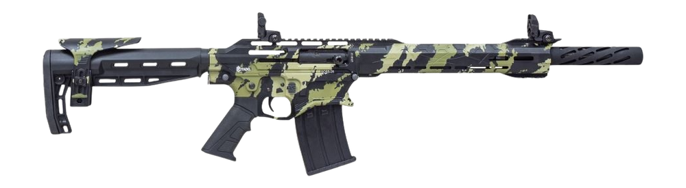 Citadel CBOSS2512-VECG Boss25  12 Gauge 3" 5+1 18.75" Threaded Barrel, Vector Green Camo Steel Receiver w/Picatinny Rail, Adj Comb Synthetic Butt Stock, Picatinny Rail Forend, Polymer Grip