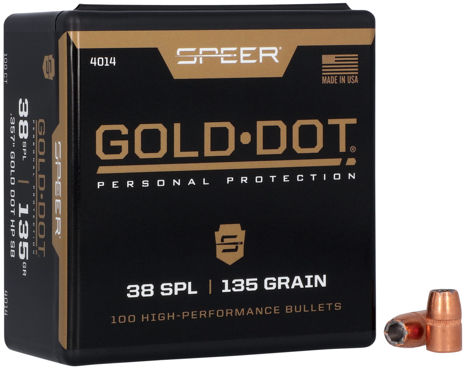 Speer 4014 Gold Dot Personal Protection 38Special 135gr Hollow Point 100 Per Box/5 Case