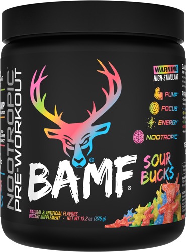 BUCKED UP PRE-WORKOUT BAMF SOUR BUCKS 30 SERVINGS!!