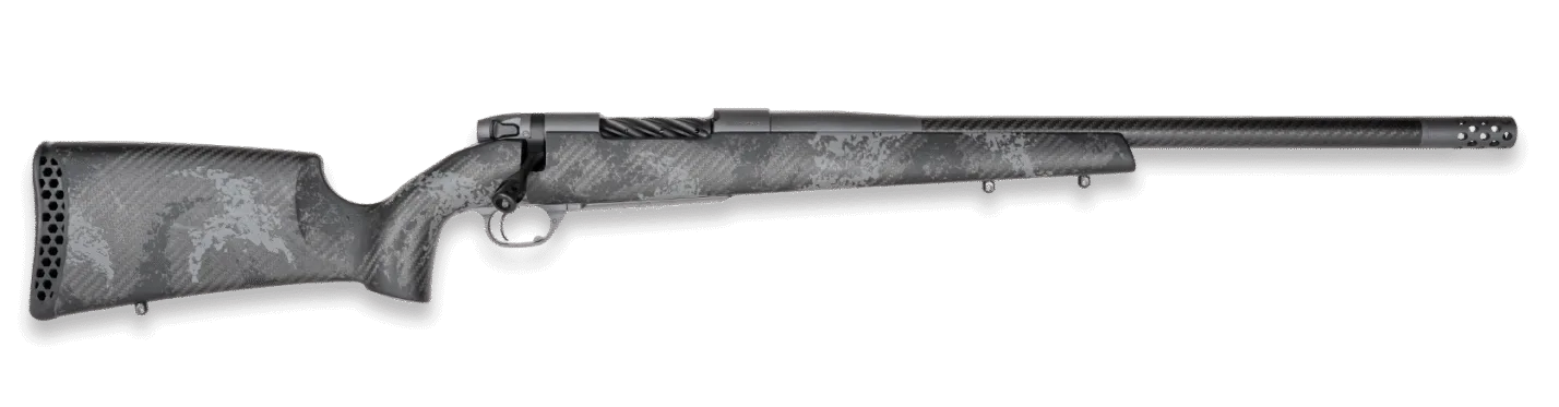 Weatherby MLC01N22CMR4B Mark V Live Wild Carbon 22 Creedmoor 4+1 22" Carbon Gray Cerakote Carbon Fiber Threaded Barrel, Steel Drilled & Tapped Receiver, Exposed Carbon w/Black & Gray Sponge Accents Fi