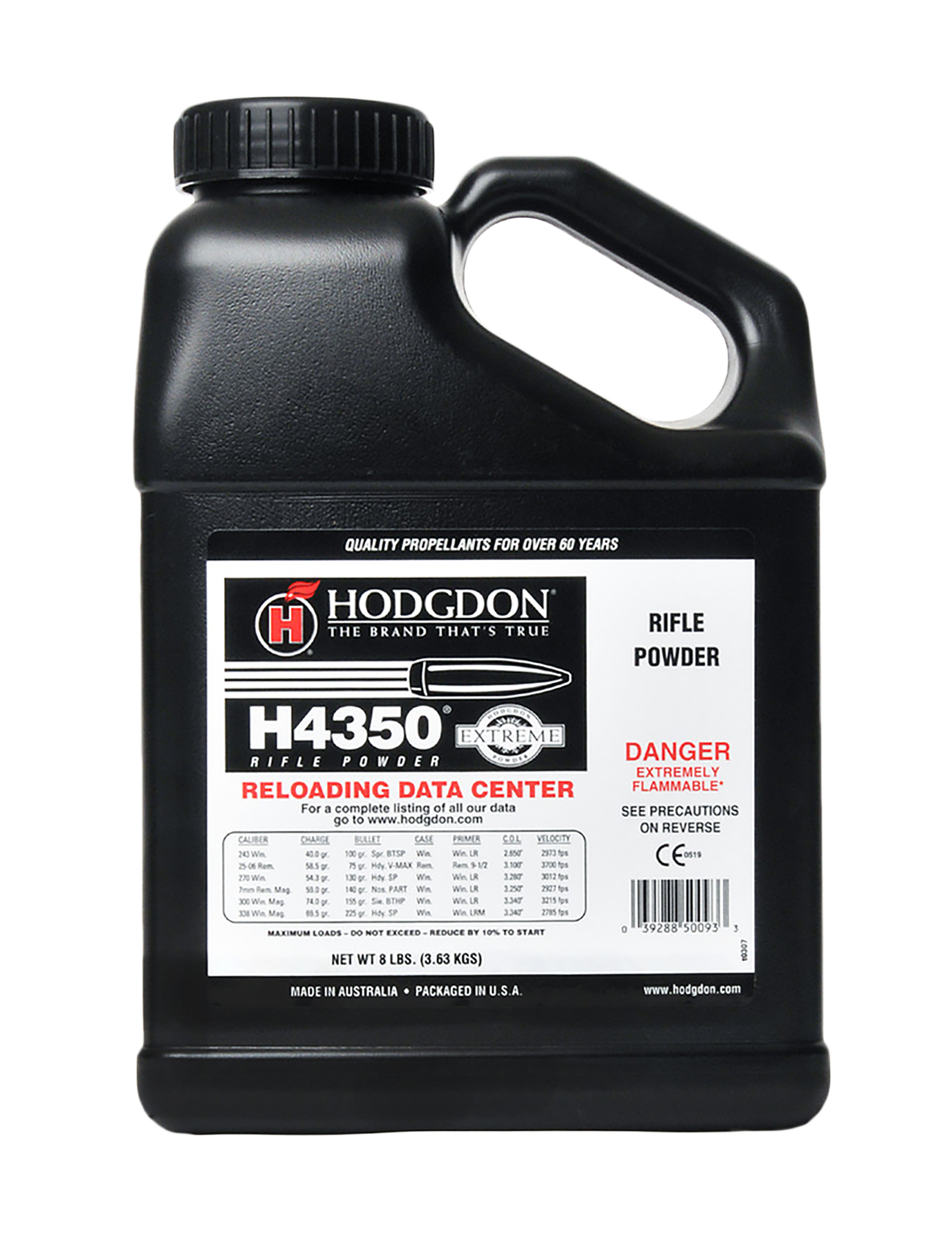 Hodgdon 43508 Extreme H4350 Smokeless Rifle 8 lbs
