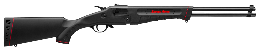Savage Arms 22434 42 Takedown Compact 22 LR/410 Gauge 1rd 20" Satin Black Sporter Barrel, Satin Black Carbon Steel Receiver, Matte Black Fixed Synthetic Stock, Ambidextrous