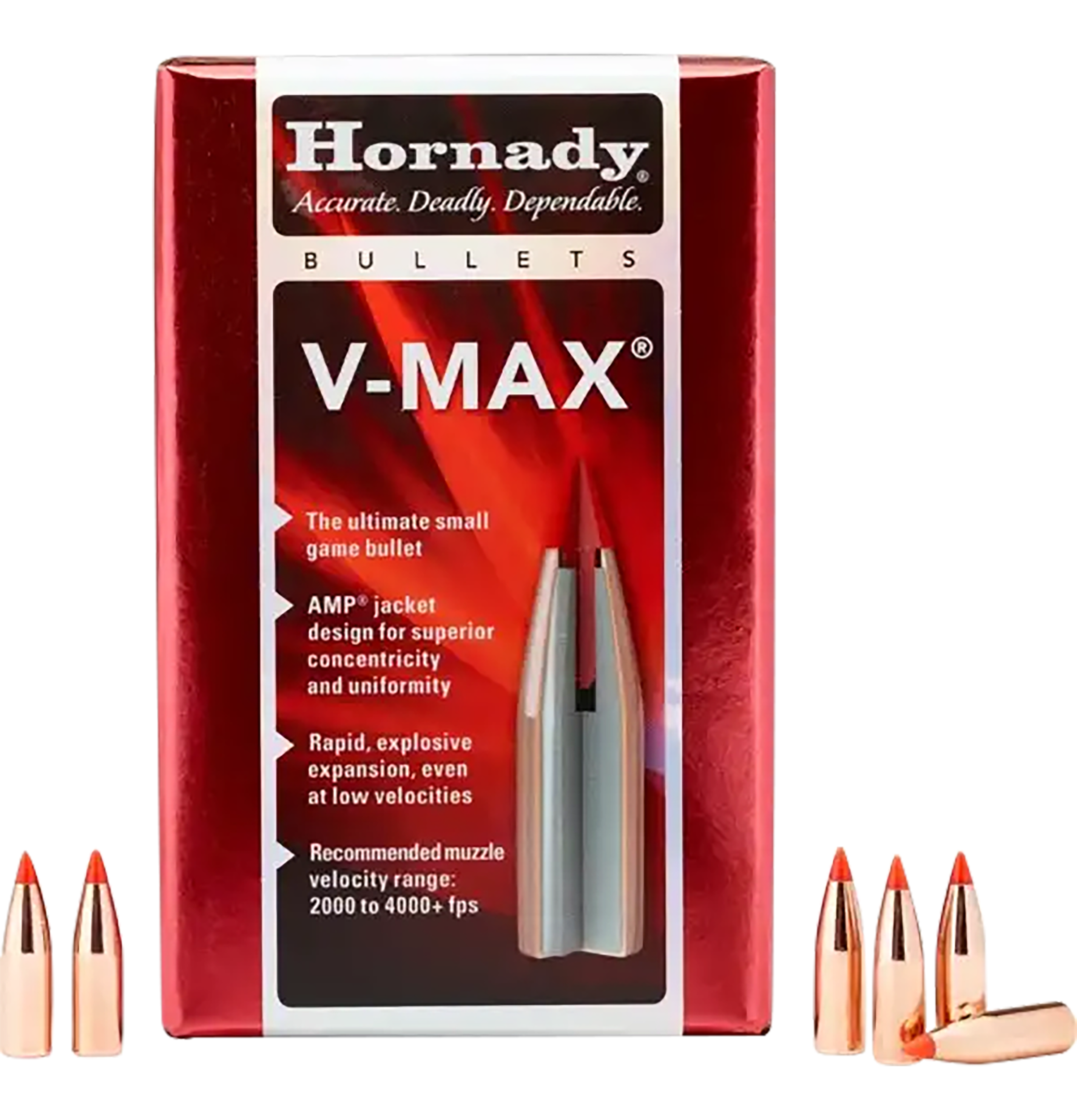 Hornady 22252 V-Max 22 Cal .224 35 gr V Max 100 Per Box/ 40 Case