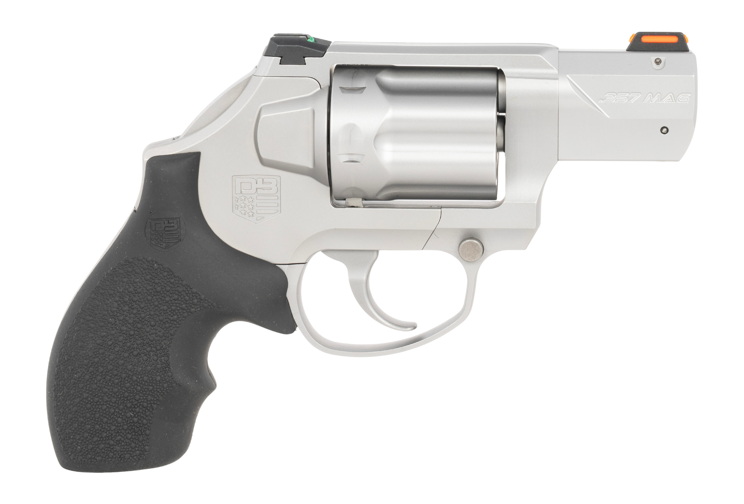 Diamondback DB0700S712 SDR  DAO 357 Mag/38 Special +P 6 Shot 2" Glass Bead Stainless Steel Barrel, Cylinder & Frame, Black Hogue Rubber Grip, Exposed Hammer