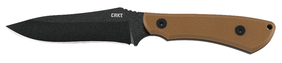 CRKT 2083 Ramadi  4.37" Fixed Plain Black Matte Baked-On Anti Rust SK-5 Steel Blade/Coyote Textured G10 Handle Includes Sheath