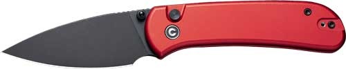 CIVIVI KNIFE QUIBIT 2.98" RED/ BLK STONEWASH BUTTON LOCK!