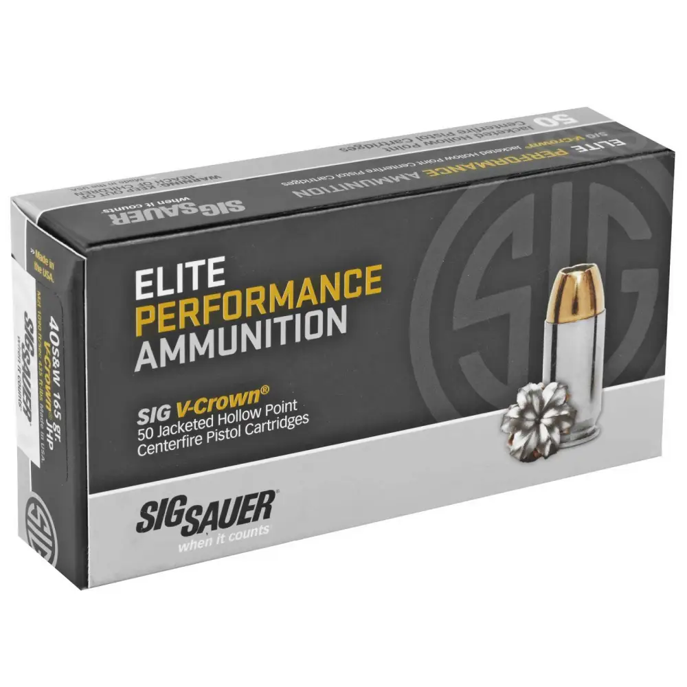 SIG SAUER V-CROWN 40S&W 165GR JHP 50RD BX