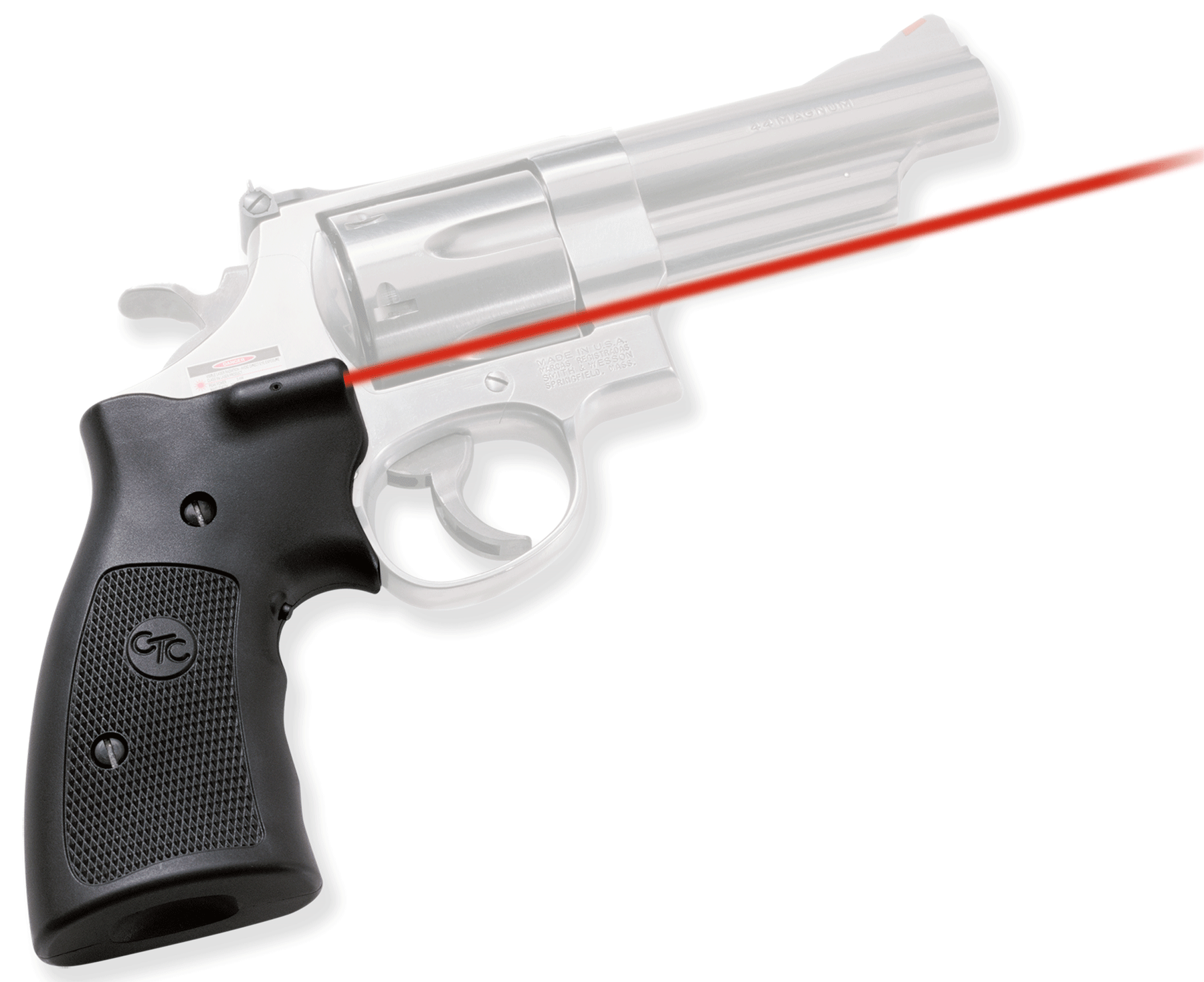 Crimson Trace 011070 Lasergrips Fits S&W K/L & N Frames, Red Laser 633nM Wavelength 5mW Output, Black Polymer