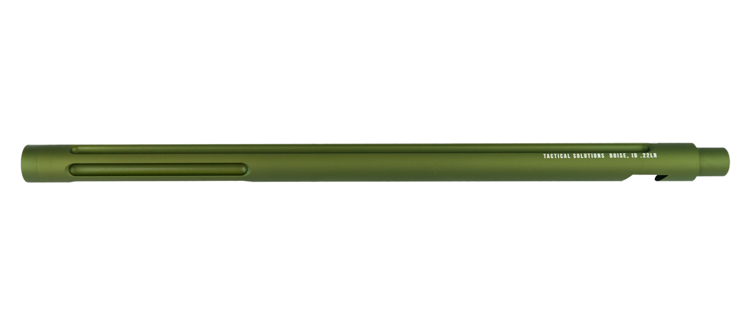 Tactical Solutions 1022TEMOD X-Ring Barrel 22 LR 16.50" OD Green Matte Finish Aluminum Material with Fluting & Threading for Ruger 10/22