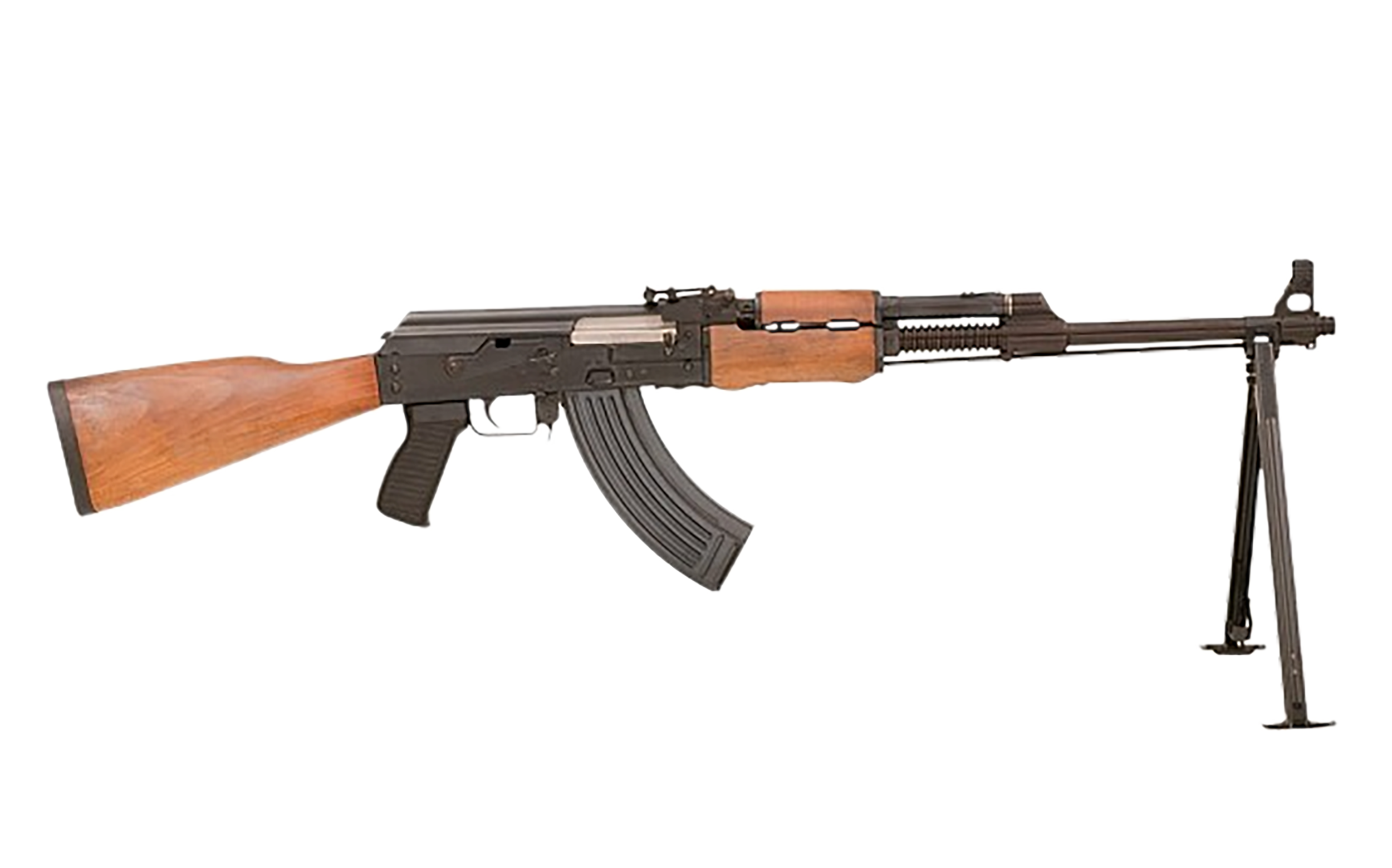 Zastava Arms Usa ZR72762W ZPAP M72 RPK 7.62x39mm 30+1 21" Black Finned Barrel Black, Black Steel Receiver, Fixed Walnut Stock, Detachable Bipod