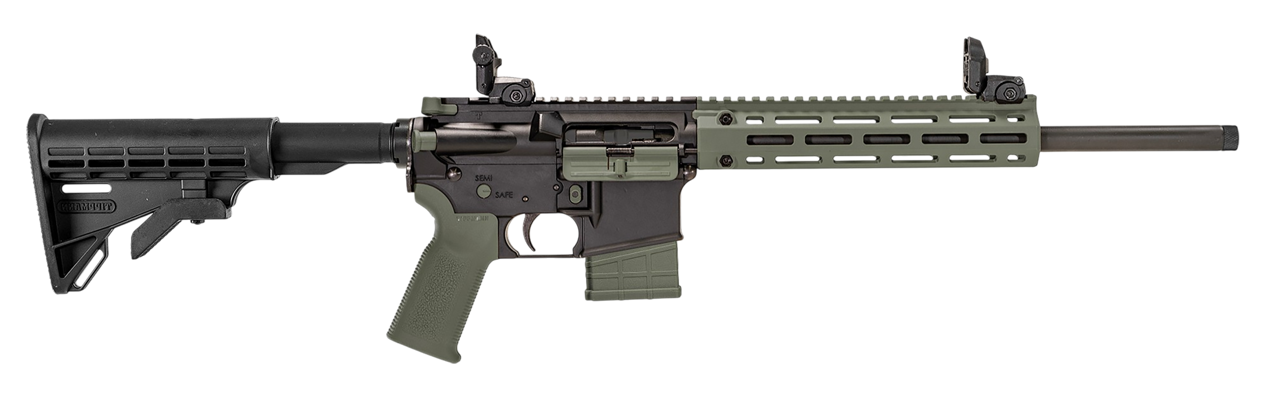 Tippmann Arms A101338 M4-22 LTE 22 LR 10+1 16" Black Parkerized Threaded Barrel, Matte Black Aluminum Receiver w/Picatinny Rail, OD Green M-LOK Handguard, Composite Forend, Black Polymer Stock, OD Gre