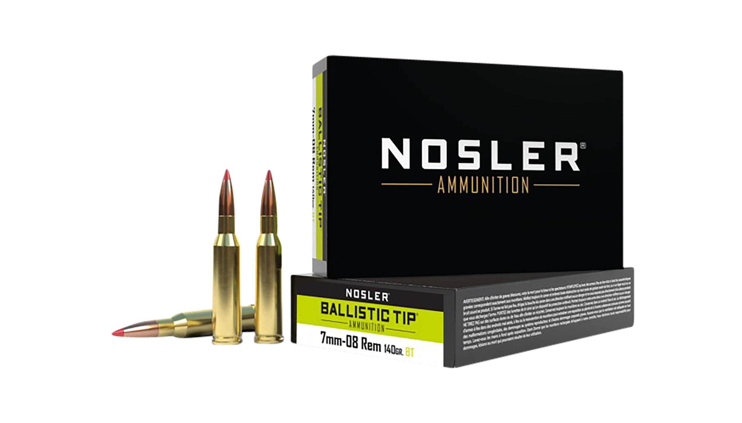 Nosler 40059 Ballistic Tip 7mm-08Rem 140gr Spitzer Ballistic Tip 20 Per Box/10 Case