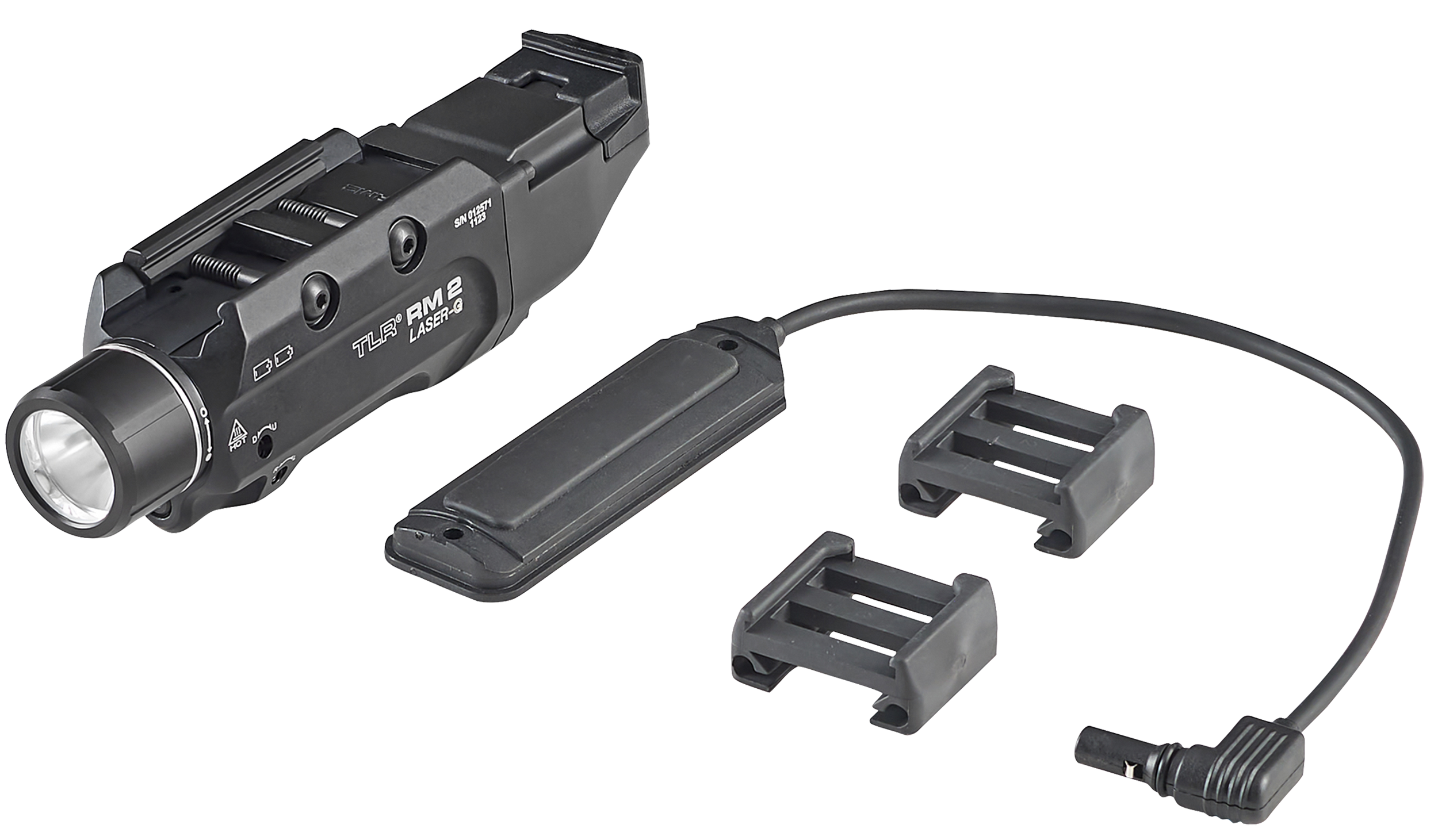 Streamlight 69453 TLR-2 RM w/Laser Black Aluminum, 1000 Lumens White LED Bulb/Green Laser, 297 Meters Beam, Picatinny Rail Mount