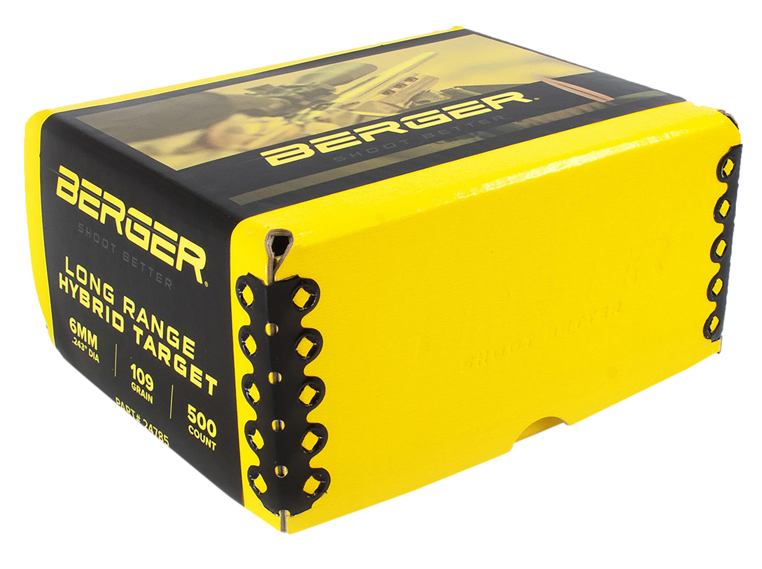 Berger Bullets 24785 6mm 109gr Long Range Hybrid Target 500/Box