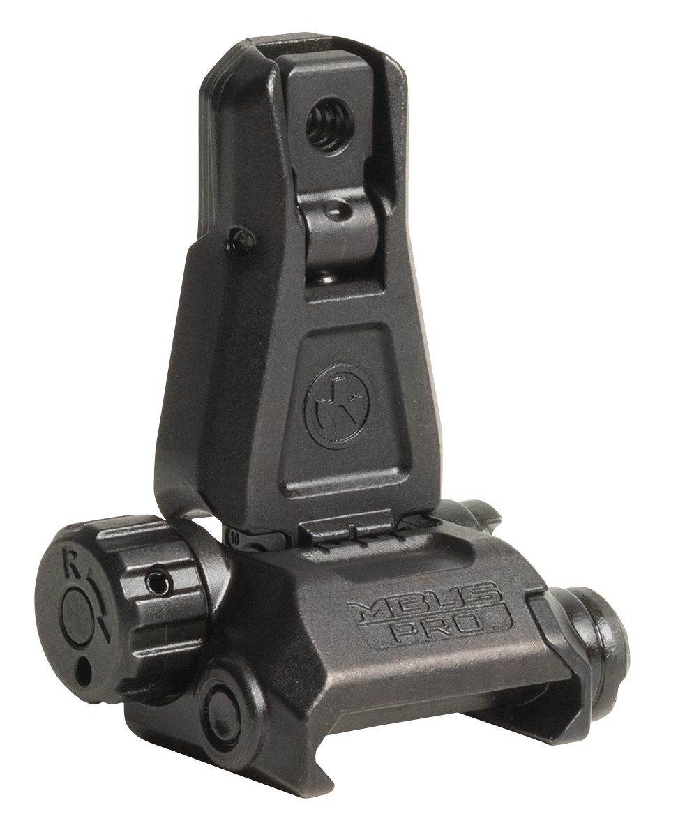 Magpul MAG276-BLK MBUS Pro Sight Rear QPQ Melonited Steel Construction for AR Platform