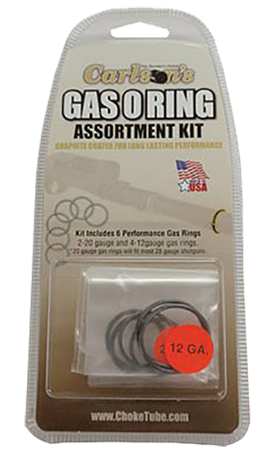 Carlson's Choke Tubes 00066 Gas O-Ring Assortment Kit 12 Gauge 20 Gauge Rubber/Graphite Coated Shotgun