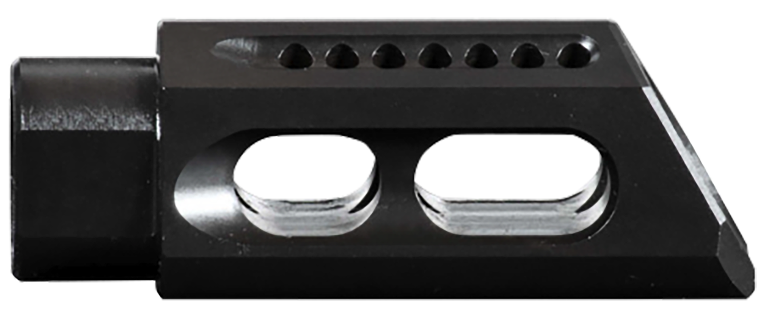 Yankee Hill 3085MBA Slant Muzzle Brake Black Steel with 5/8"-24 tpi Threads & 2.75" OAL for 30 Cal AR-Platform