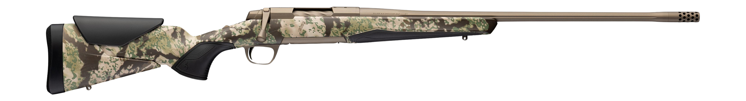 Browning 036138298 X-Bolt 2 Speed 7mm PRC 3+1 24" Smoked Bronze Cerakote Fluted Threaded Barrel & Steel Drilled & Tapped Receiver, Kryptek Obskura Transitional Camo Adj Vari-Tech Synthetic Stock, Righ