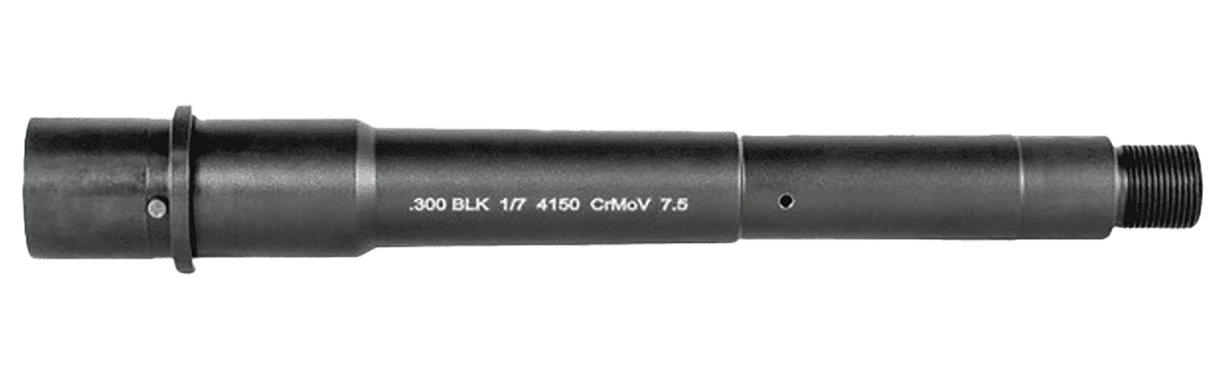 Lead & Steel Llc LS300-7.5 300 Blackout 7.50" Government Profile Features M4 Feed Ramps