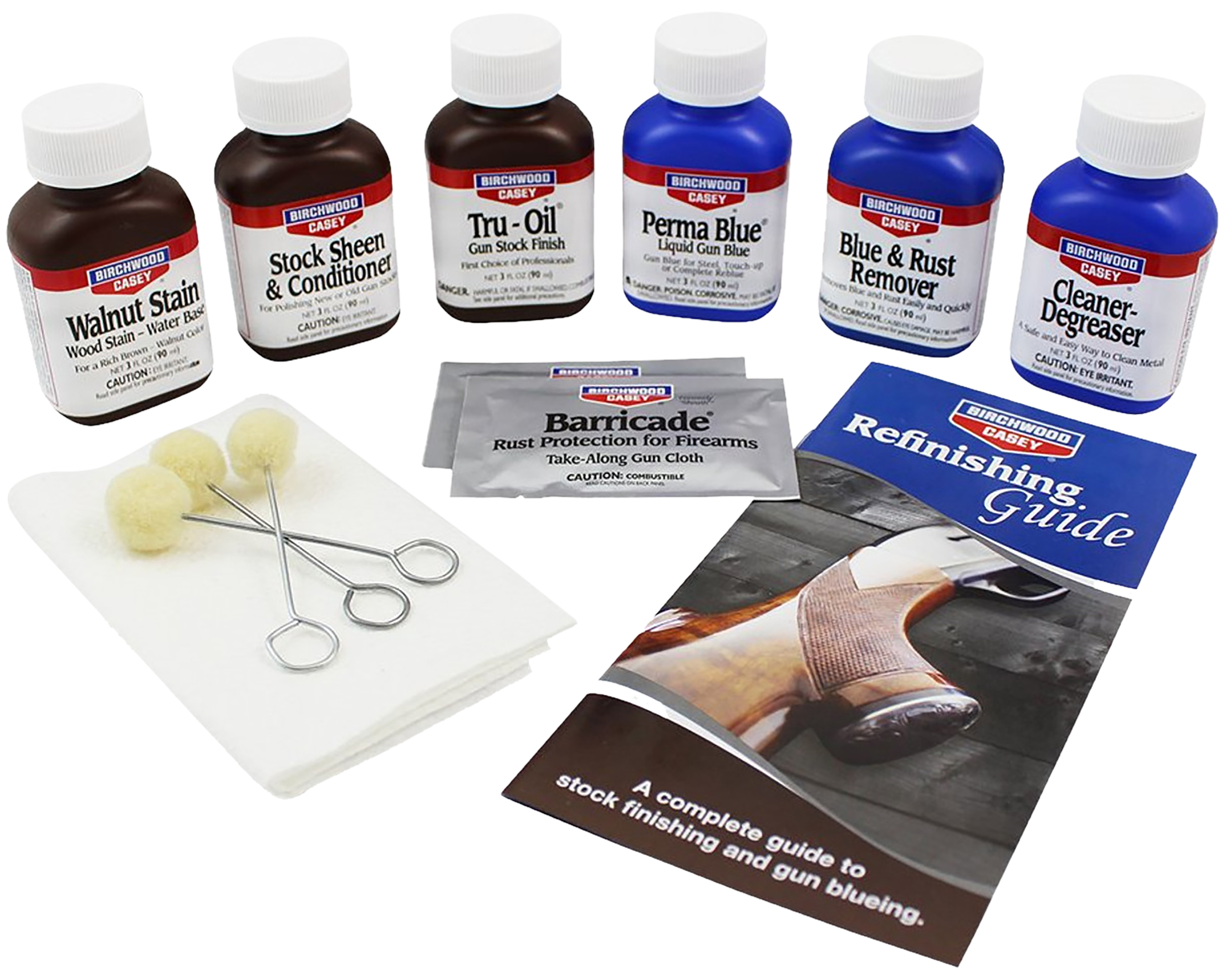 Birchwood Casey 20001 Deluxe Perma Blue & Tru-Oil Gun Stock Finishing Kit