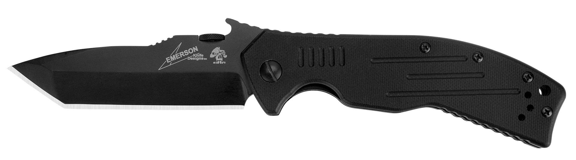 Kershaw 6044TBLK CQC 8K 3.50" Folding American Tanto Plain Black Oxide 8Cr14MoV SS Blade Black G10 Handle Includes Pocket Clip