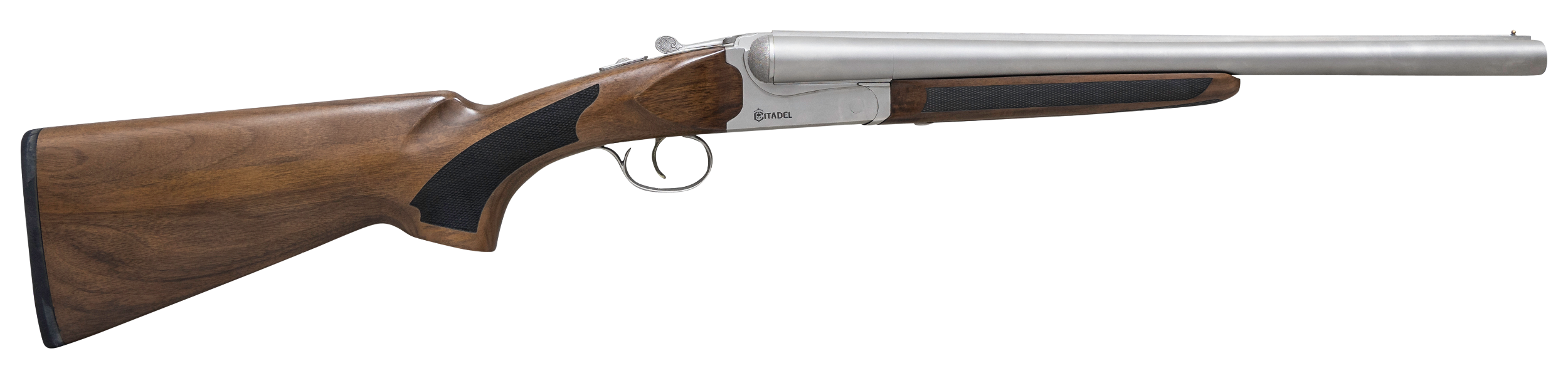 Citadel CITSBS1218NKL Coach  12 Gauge 3" 2rd 18.50" Nickel Barrel/Rec, Fixed Walnut Stock