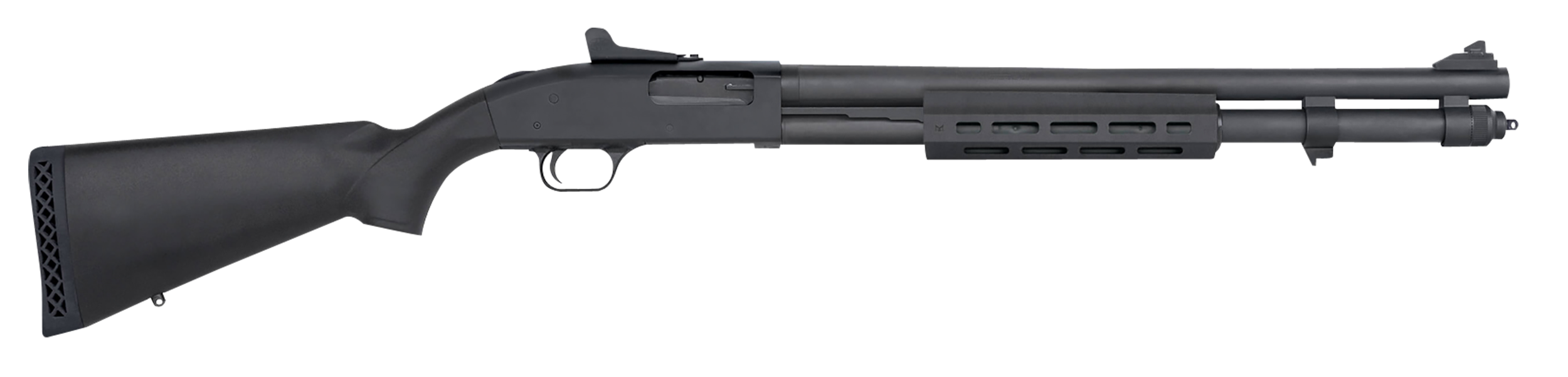 Mossberg 50674 590 12 Gauge Pump 3" 8+1 20" Matte Blued Steel Barrel, Matte Blued Drilled & Tapped Receiver, M-LOK Handguards, Black Fixed Synthetic Stock