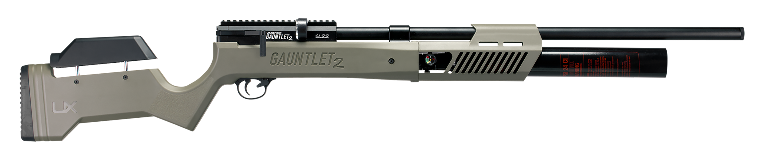 Umarex USA 2254832 Gauntlet  22 Matte Black FDE Stock