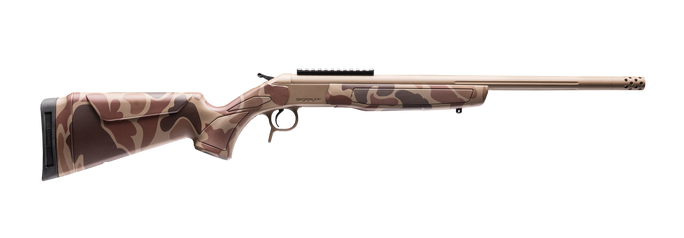 CVA CR4436DC Cascade Takedown 6.5 Creedmoor 1rd 20" Flat Dark Earth Cerakote Stainless Steel Threaded Barrel & Receiver w/Picatinny Rail, Duck Camo Synthetic Stock
