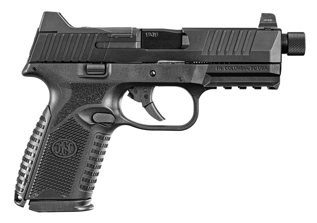 FN 66101712 509M Tactical Bundle 9mm Luger 10+1 4.50" Black Threaded Barrel, Black Stainless Steel Optic Ready/Serrated Slide & Polymer Frame w/Picatinny Rail, Ambidextrous, 5 Magazines