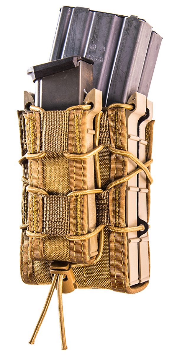 High Speed Gear 112RP0CB TACO X2RP Mag Pouch Triple Coyote Brown Nylon MOLLE Compatible w/ Rifle Compatible w/ Pistol