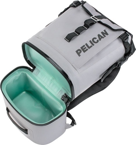 PELICAN SOFT COOLER BACKPACK COMPRESSION MOLDED GREY