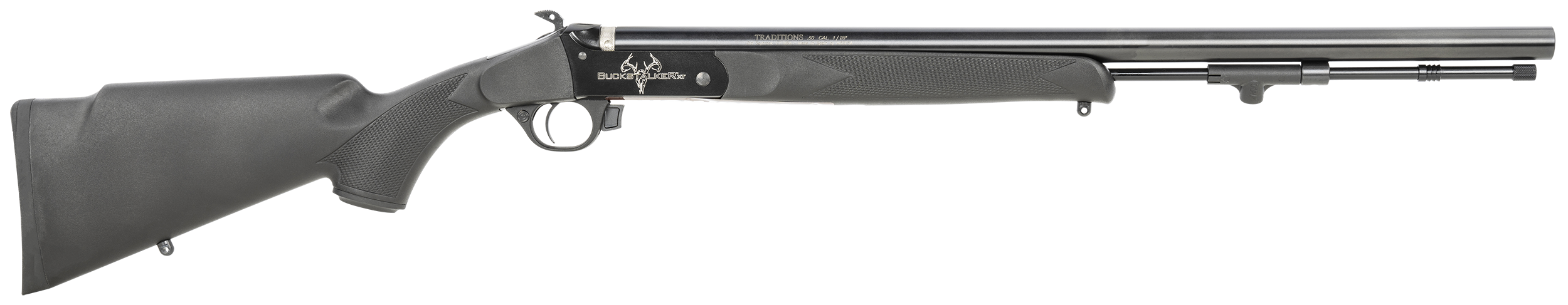 Traditions R72000840 Buckstalker XT 50 Cal 209 Primer 24" Blued Rec/Barrel Black Synthetic Stock