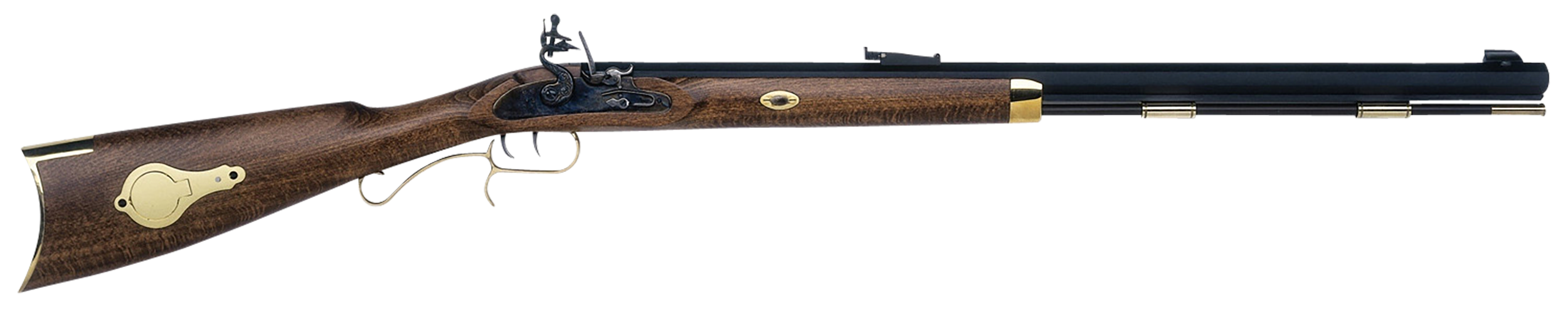 Traditions R2390801 Hawken Woodsman  50 Cal Flintlock 28" Octagonal, Blued Barrel/Rec, Hardwood Stock, Double Set Triggers, Brass Accents, Adjustable Sight