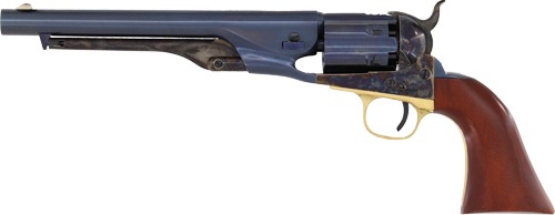CIMARRON 1860 ARMY FLUTED 8" 44 CAL CHARCOAL BLUED WALNUT