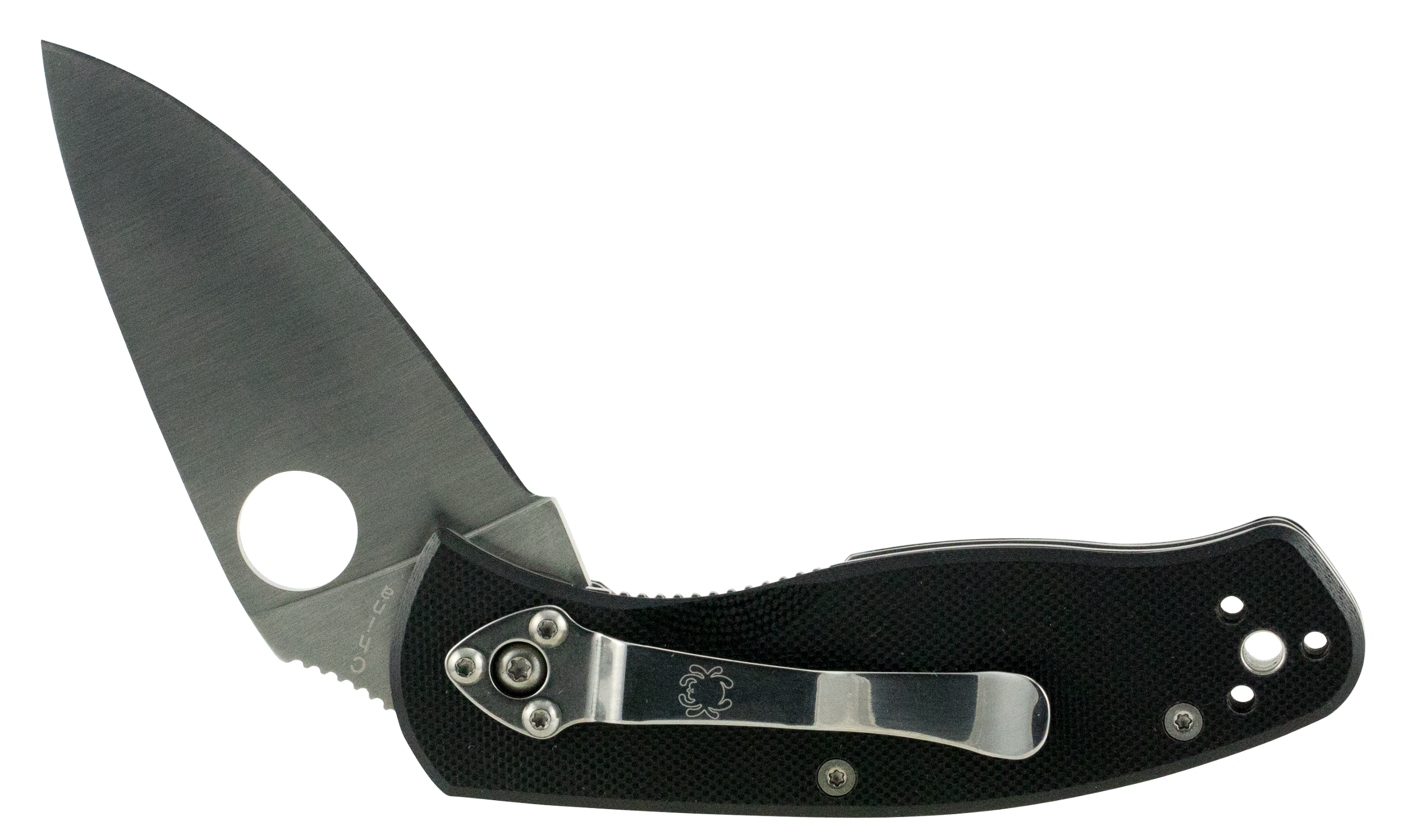 Spyderco C136GP Persistence 2.77" Folding Drop Point Plain 8Cr13MoV SS Blade Black G10 Handle Includes Pocket Clip
