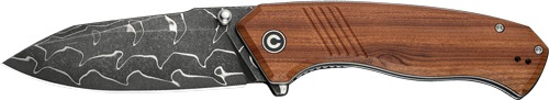 CIVIVI KNIFE PLACOID 3.67" WOOD/DIMASCUS BLADE LINERLOCK!