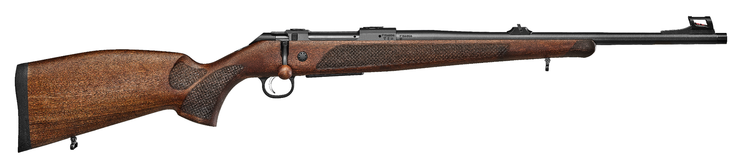 CZ-USA 07304 CZ 600 Lux Full Size 300 Win Mag 3+1 24" Black Threaded Barrel, Black Steel Receiver, Walnut Bavarian Style Stock, Right Hand