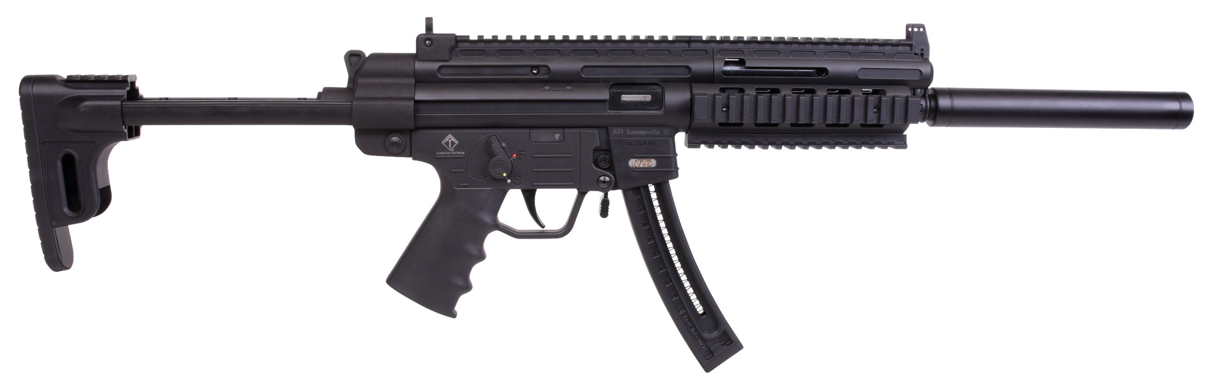 GSG GERGGSG1622 GSG-16 Carbine Full Size 22 LR 22+1 16.25" Black Black Polymer Receiver w/Picatinny Rail, M-LOK/Picatinny Handguard, Black Collapsible Synthetic Stock  w/Storage Compartment, Black Pol