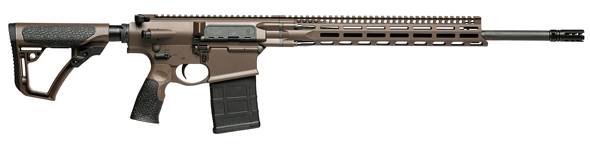 Daniel Defense 0216581690047 DD5 V5 Gen II 6.5 Creedmoor 20" 20+1 Mil-Spec Brown Cerakote 6 Position w/SoftTouch Overmolding Stock MLOK