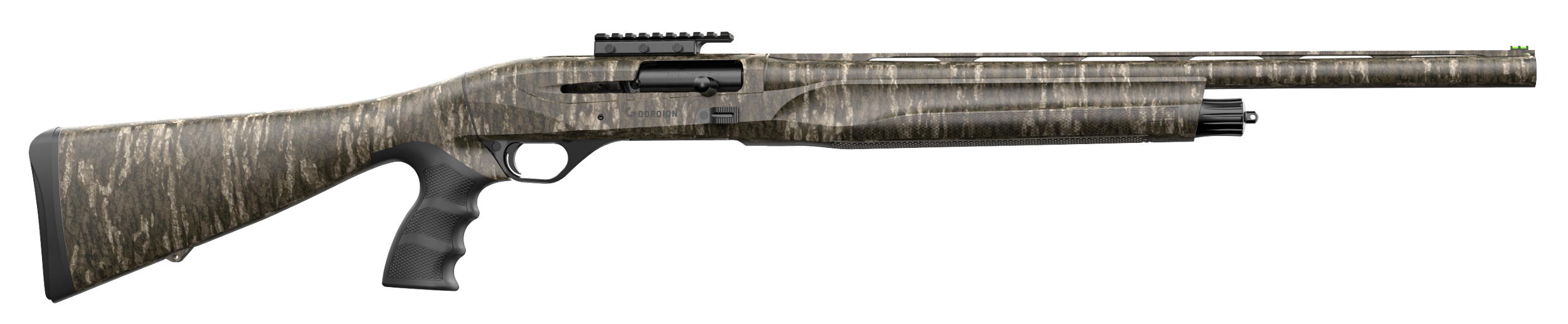 Retay USA GORTRPGBL24 Gordion Turkey 12 Gauge 24" Barrel 4+1 3", Mossy Oak New Bottomland, Fixed Pistol Grip Stock, Fiber Optic Sight