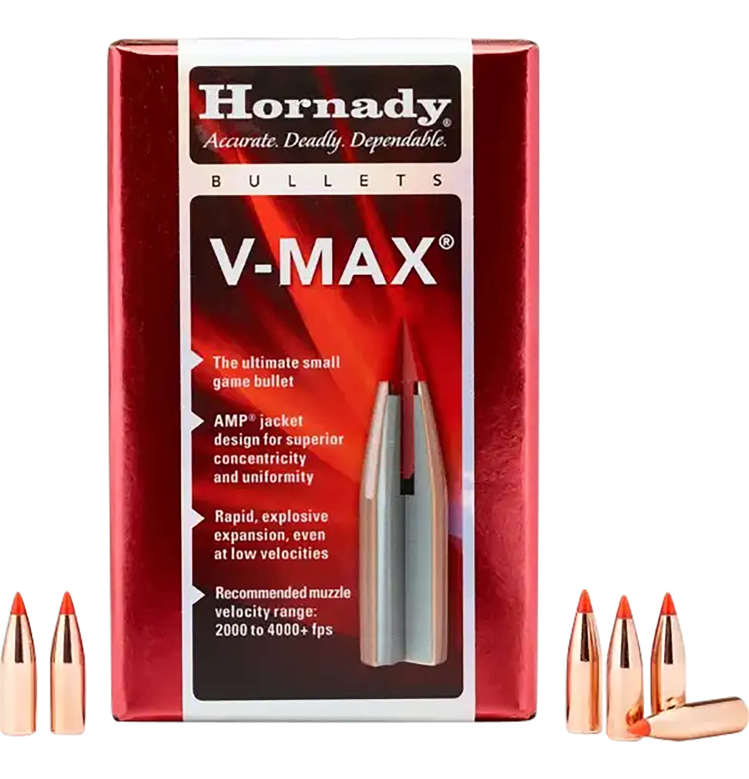 Hornady 22601 V-Max 6.5mm .264 95 gr V Max 100 Per Box/ 25 Case