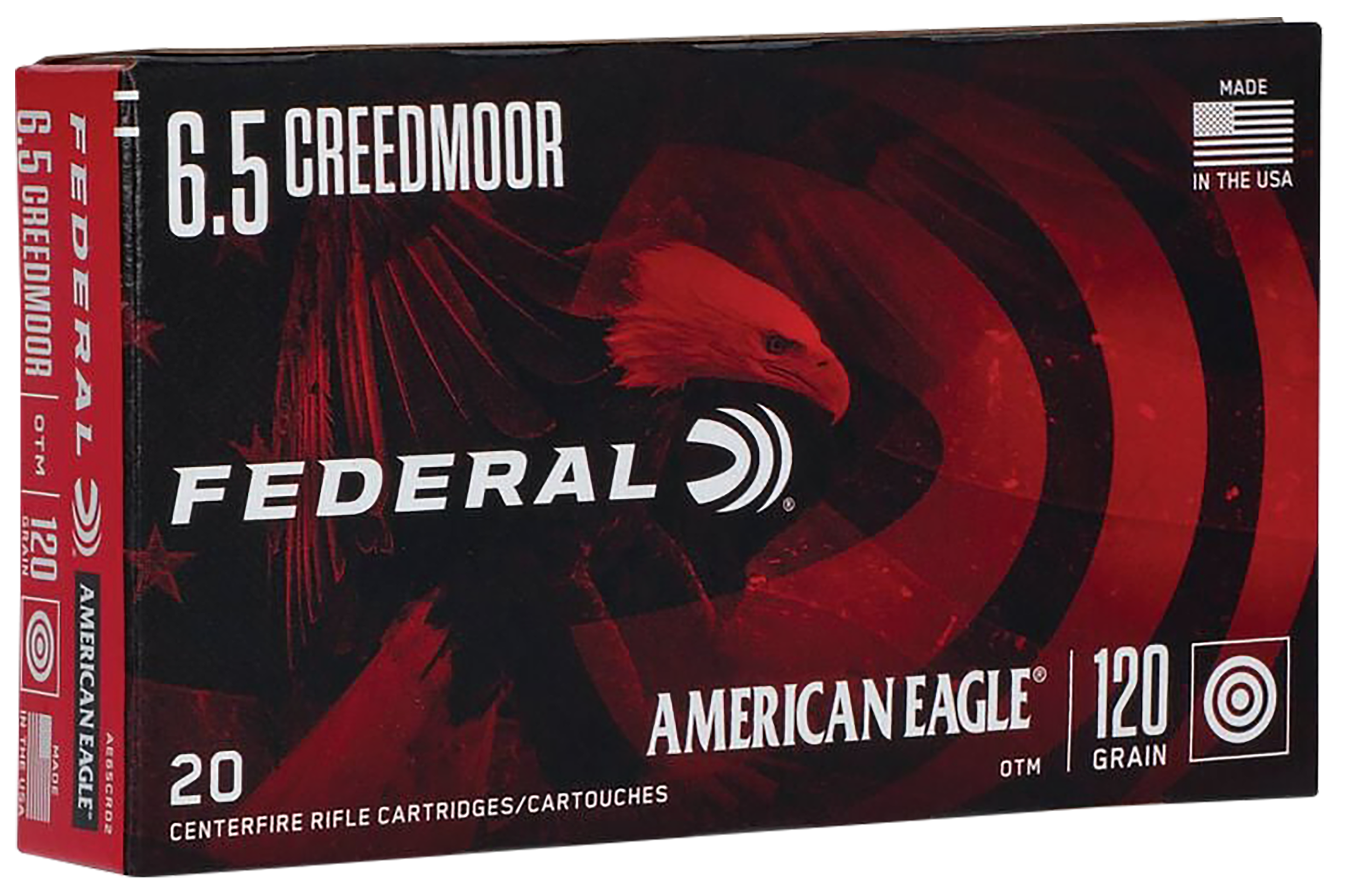 Federal AE65CRD2 American Eagle Rifle 6.5Creedmoor 120gr Open Tip Match 20 Per Box/10 Case
