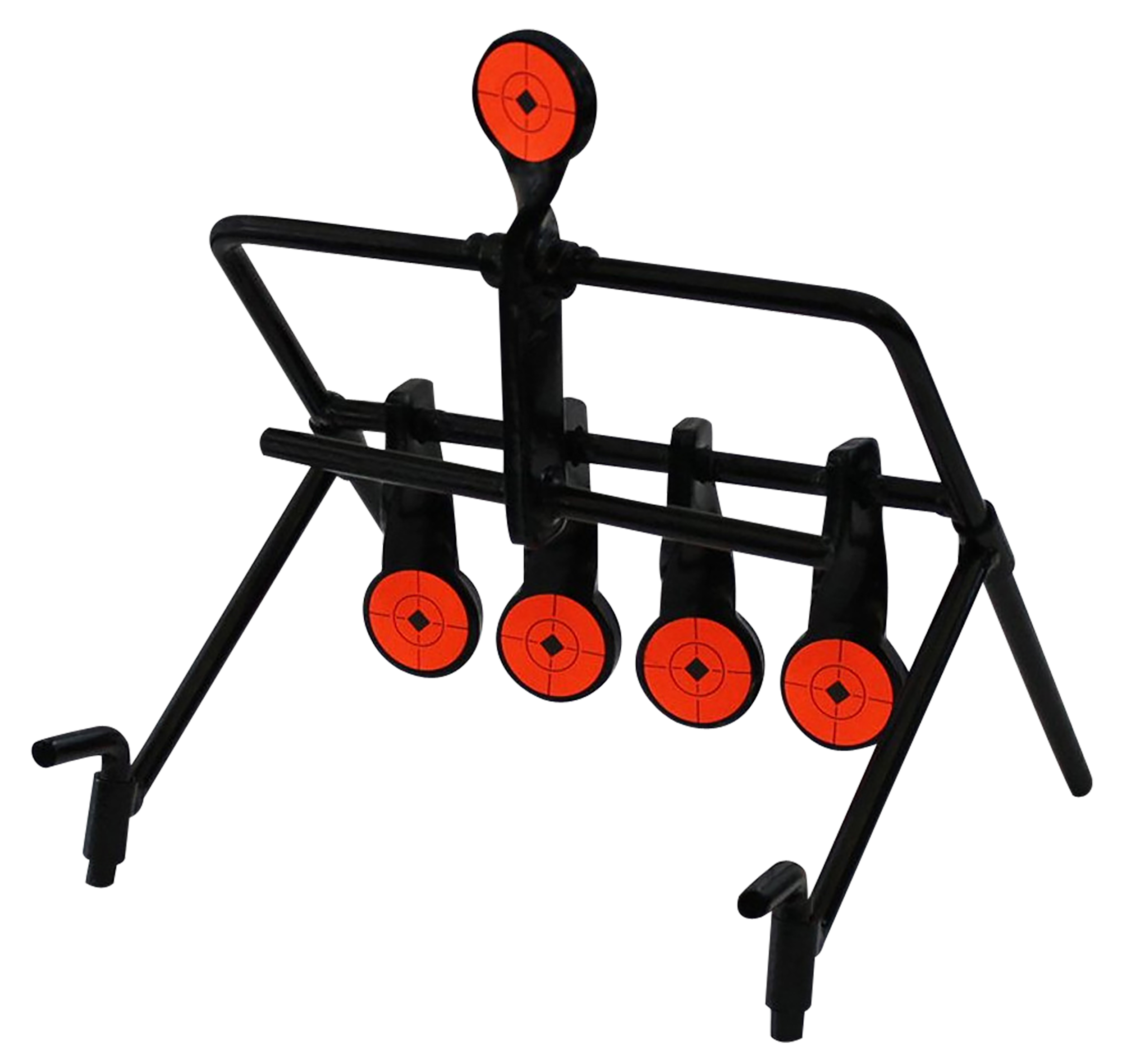 Birchwood Casey 47021 World of Targets Resetting Gallery 1.75" Rimfire Rifles/Handguns Black/Red 0.37" Thick Standing Works With Rimfire