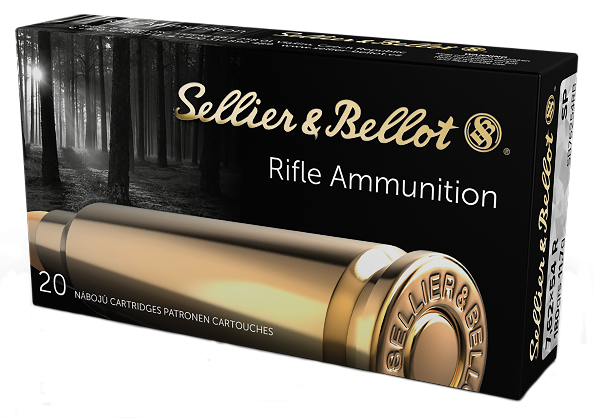 Sellier & Bellot SB76254RB Rifle  7.62x54mmR 180gr Soft Point 20 Per Box/20 Case