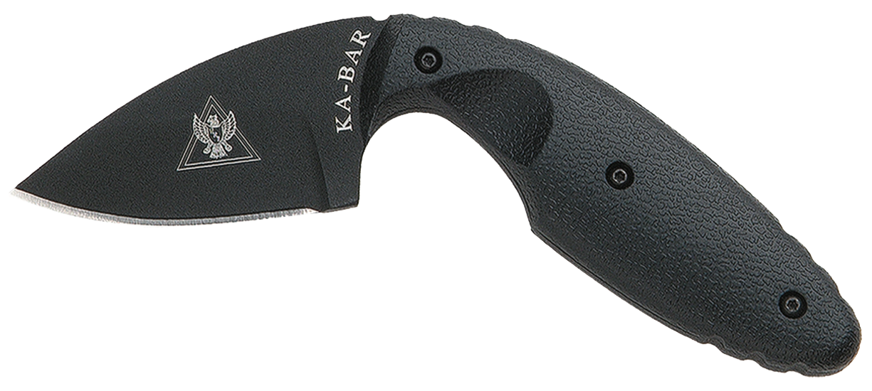 Ka-Bar 1480 TDI Law Enforcement 2.31" Fixed Drop Point Plain Black AUS-8A SS Blade, Black Zytel Handle, Includes Belt Clip/Sheath