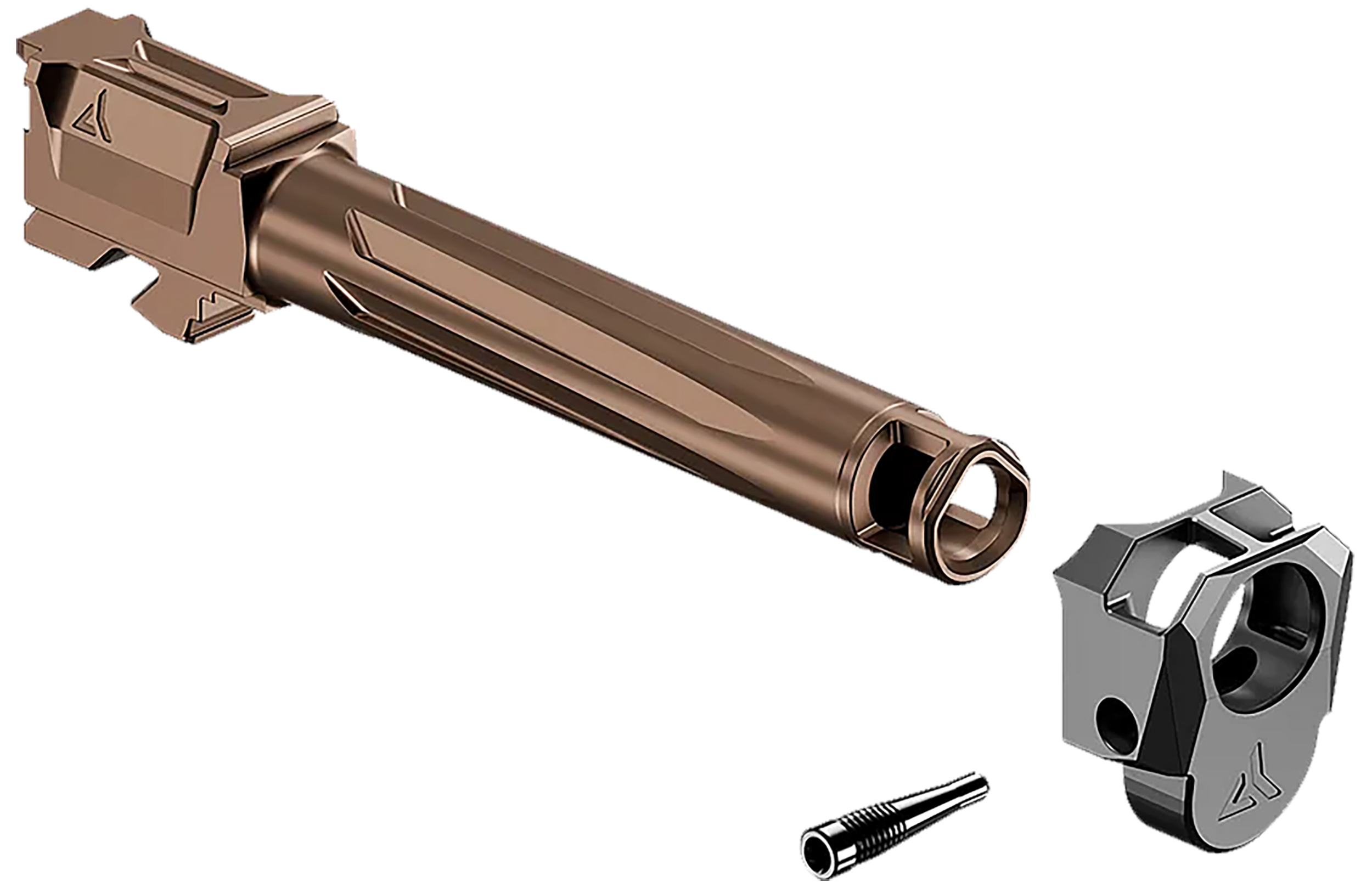 Radian Weapons R0839 Ramjet & Afterburner Combo 9mm Luger Compatible w/Glock 17 Gen5, Bronze Stainless Steel